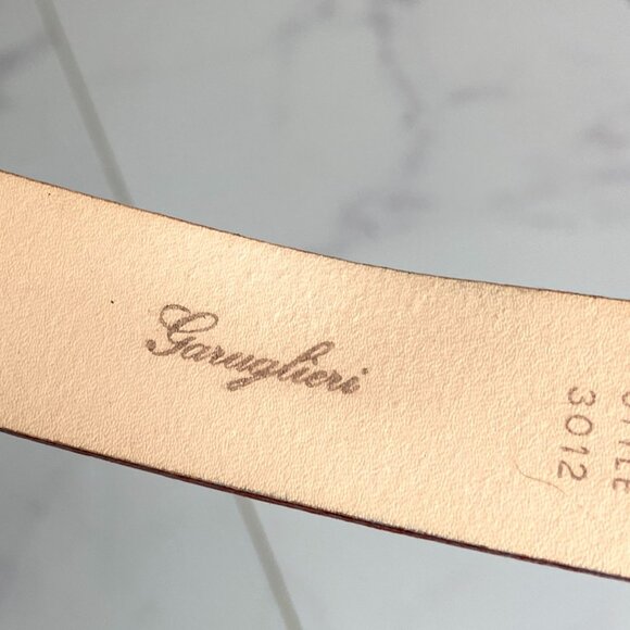 Garuglieri Italy Ivory White & Black ZEBRA Print Glossy Patent Leather Belt S - Picture 11 of 12